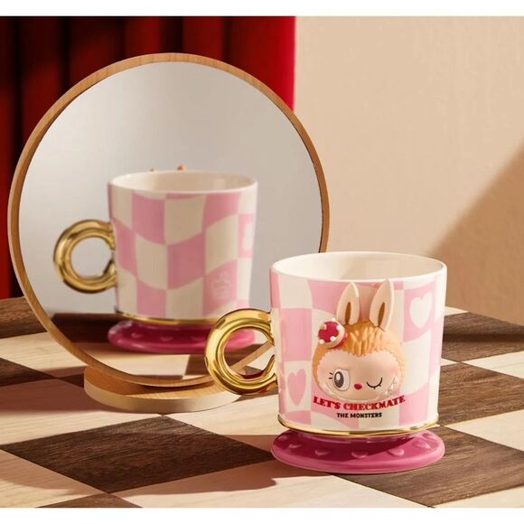 SET OF 2-POP MART LABUBU THE MONSTERS Let's Checkmate Series-Mugs, PINK & BLUE - Picture 16 of 16